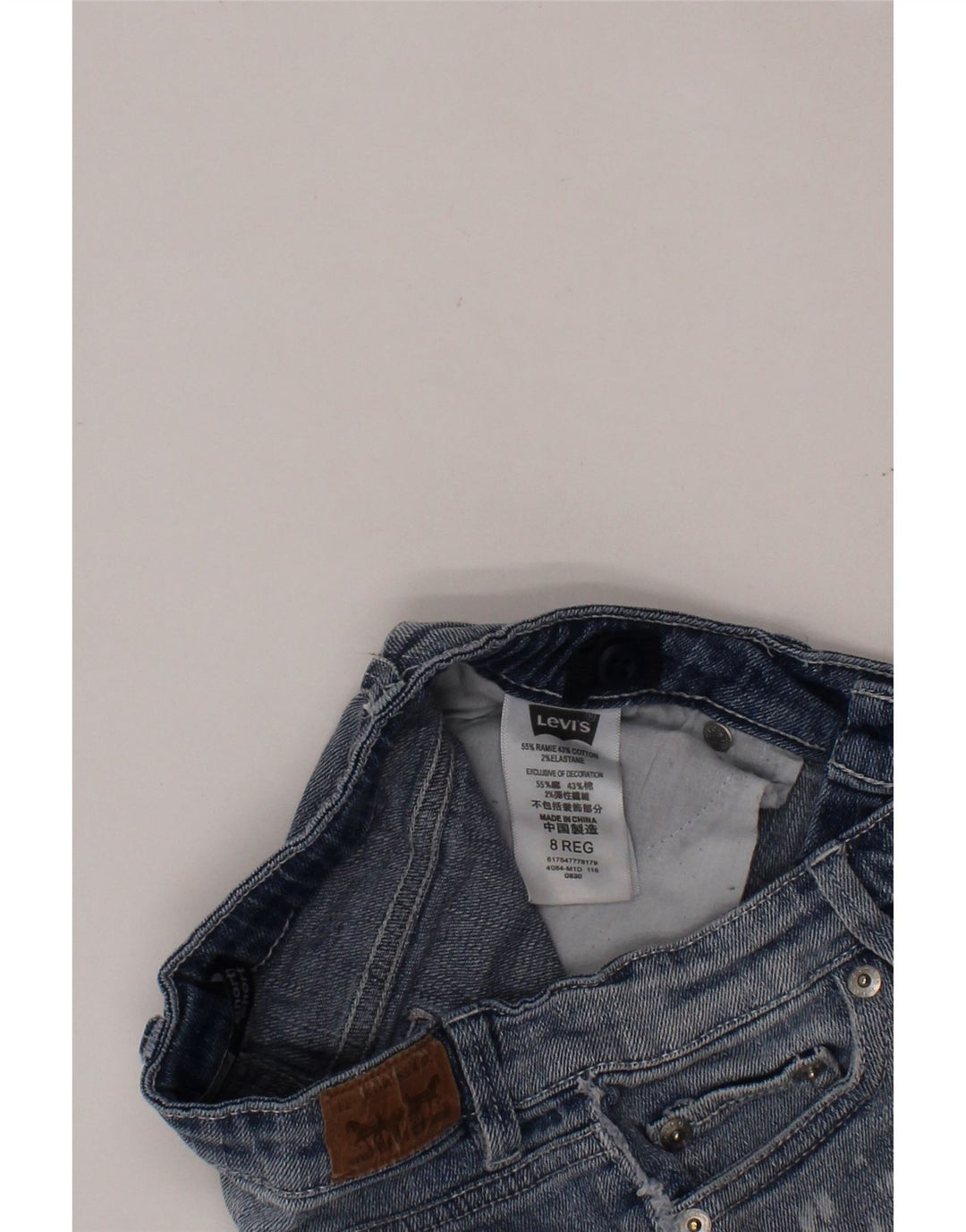 Pantaloncini di jeans per ragazze LEVI'S 7-8 anni W24 Blu Ramie