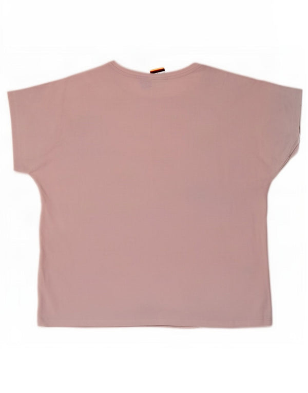T-shirt da donna Ellesse Top UK 14 cotone rosa medio