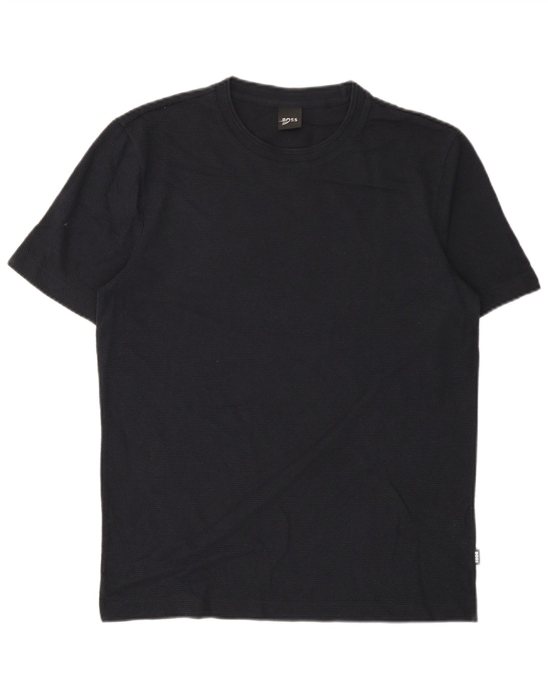 T-shirt da uomo Hugo Boss Top in cotone blu navy medio