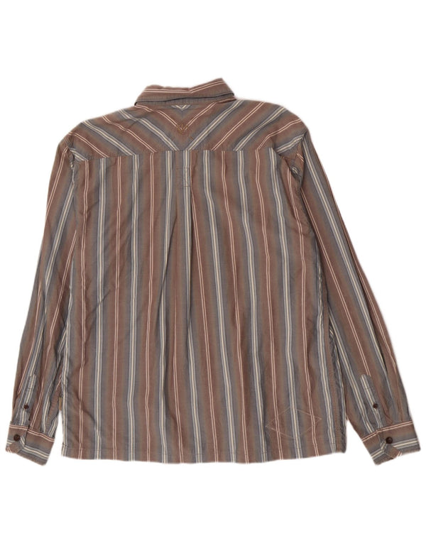 Camicia da uomo Fat Face Large in cotone a righe grigie