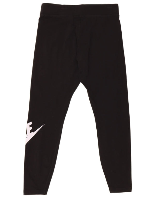 Leggings grafici Nike Crop da donna UK 16 grande cotone nero