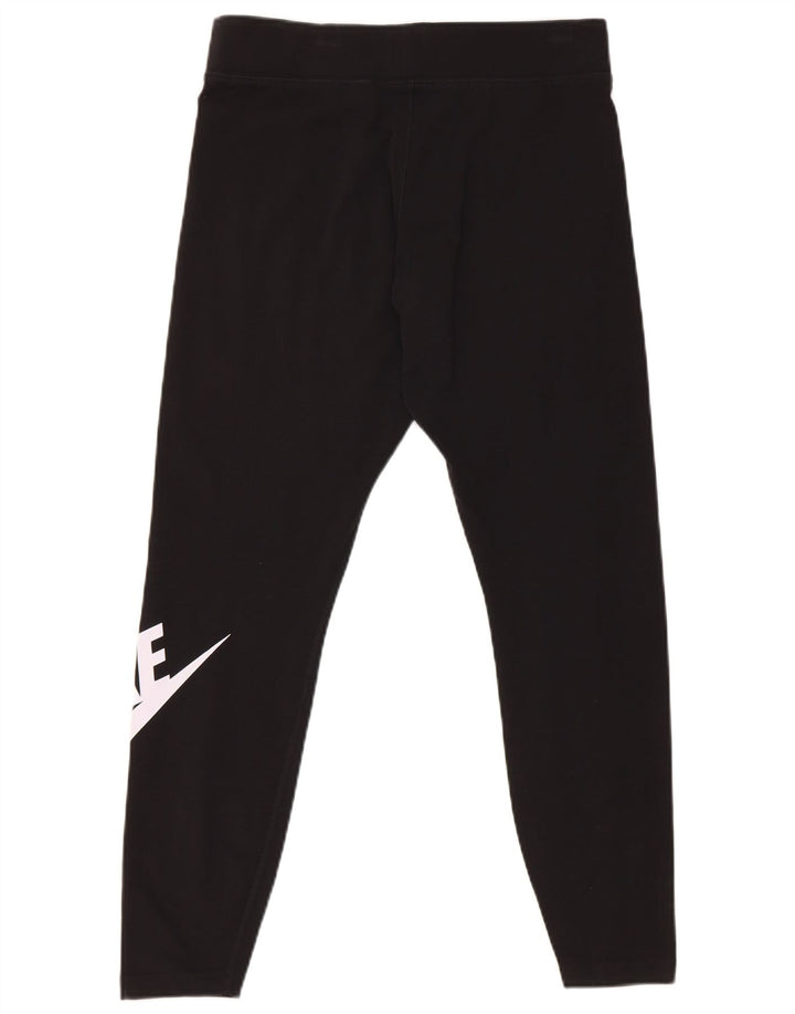 Leggings grafici Nike Crop da donna UK 16 grande cotone nero