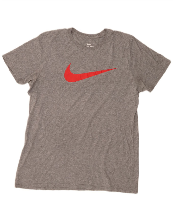 T-shirt grafica Nike da uomo con taglio atletico, taglia grande, grigia