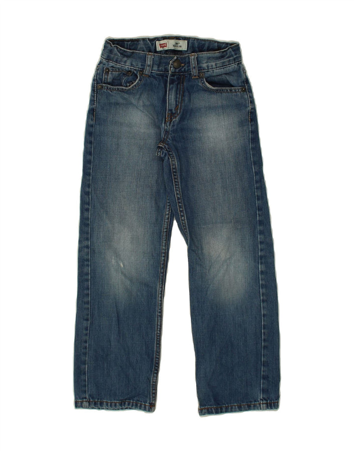 LEVI'S Boys 505 Regular Straight Jeans 6-7 Years W22 L21 Blue Cotton Vintage Levi's and Second-Hand Levi's from Messina Hembry 