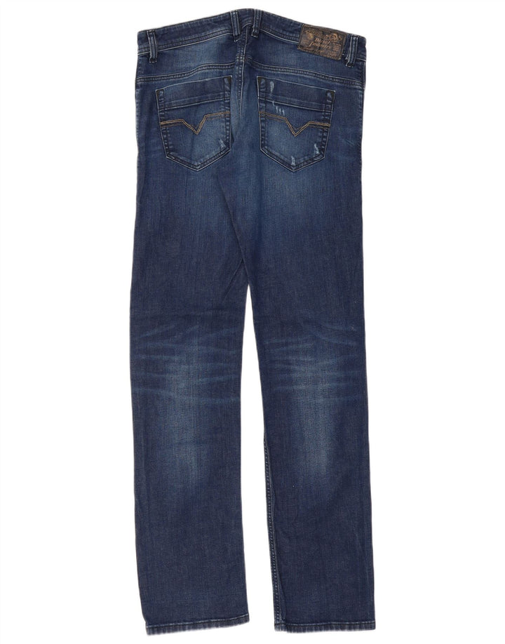 DIESEL Jeans dritti slim regolari Safado-R da uomo W32 L32 cotone blu