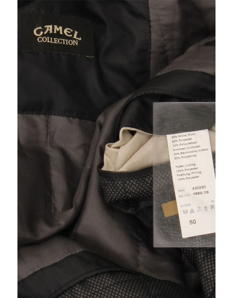 CAMEL Mens Bomber Jacket IT 50 Large Black Wool Vintage Camel and Second-Hand Camel from Messina Hembry 