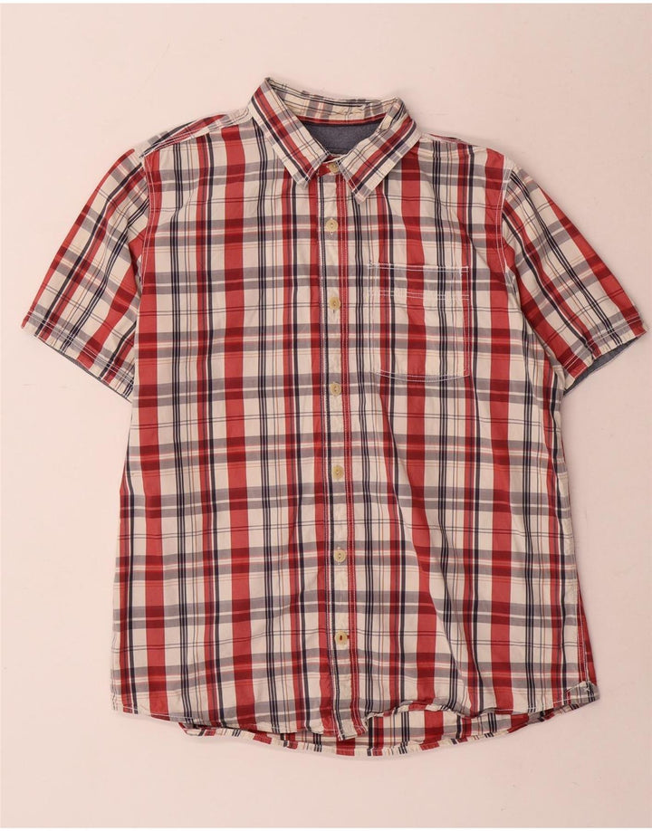 Camicia a maniche corte da uomo Fat Face, cotone a quadri rossi grandi