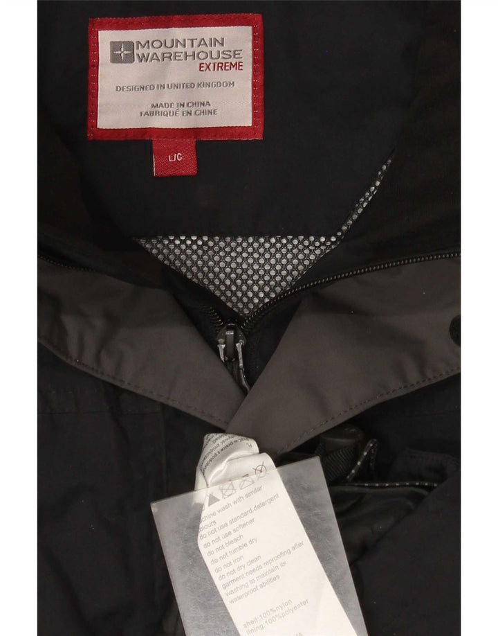 Impermeabile con cappuccio da uomo Mountain Warehouse UK 40 Large in nylon nero