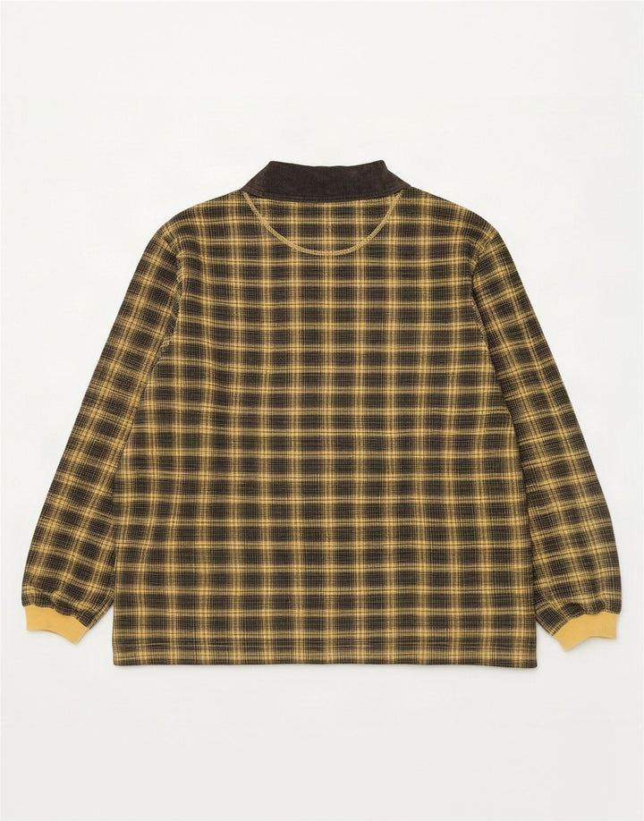 Felpa da uomo con collo alto Scotch & Soda, maglione in cotone a quadri giallo medio