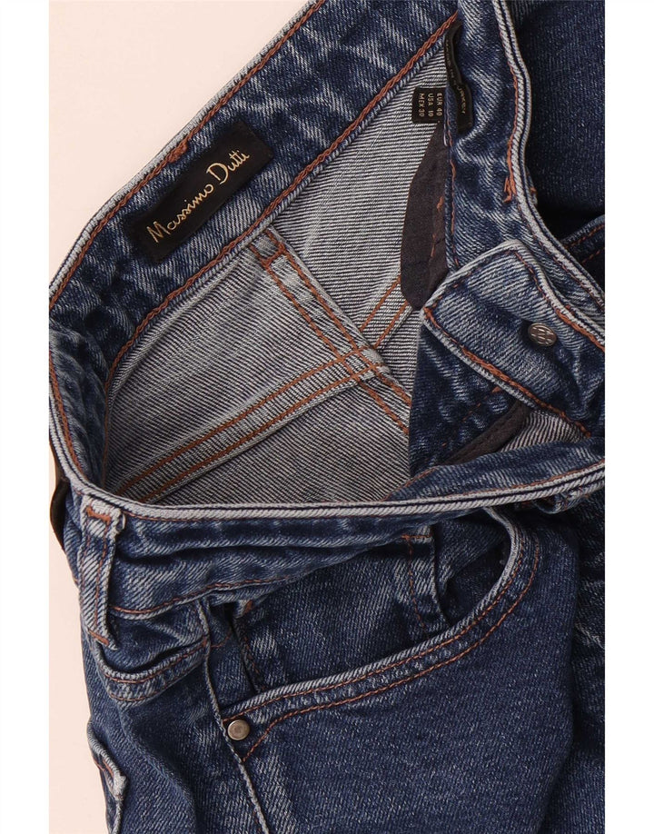 Jeans cropped a vita alta da donna Massimo Dutti EU 40 medio W30 L26 blu