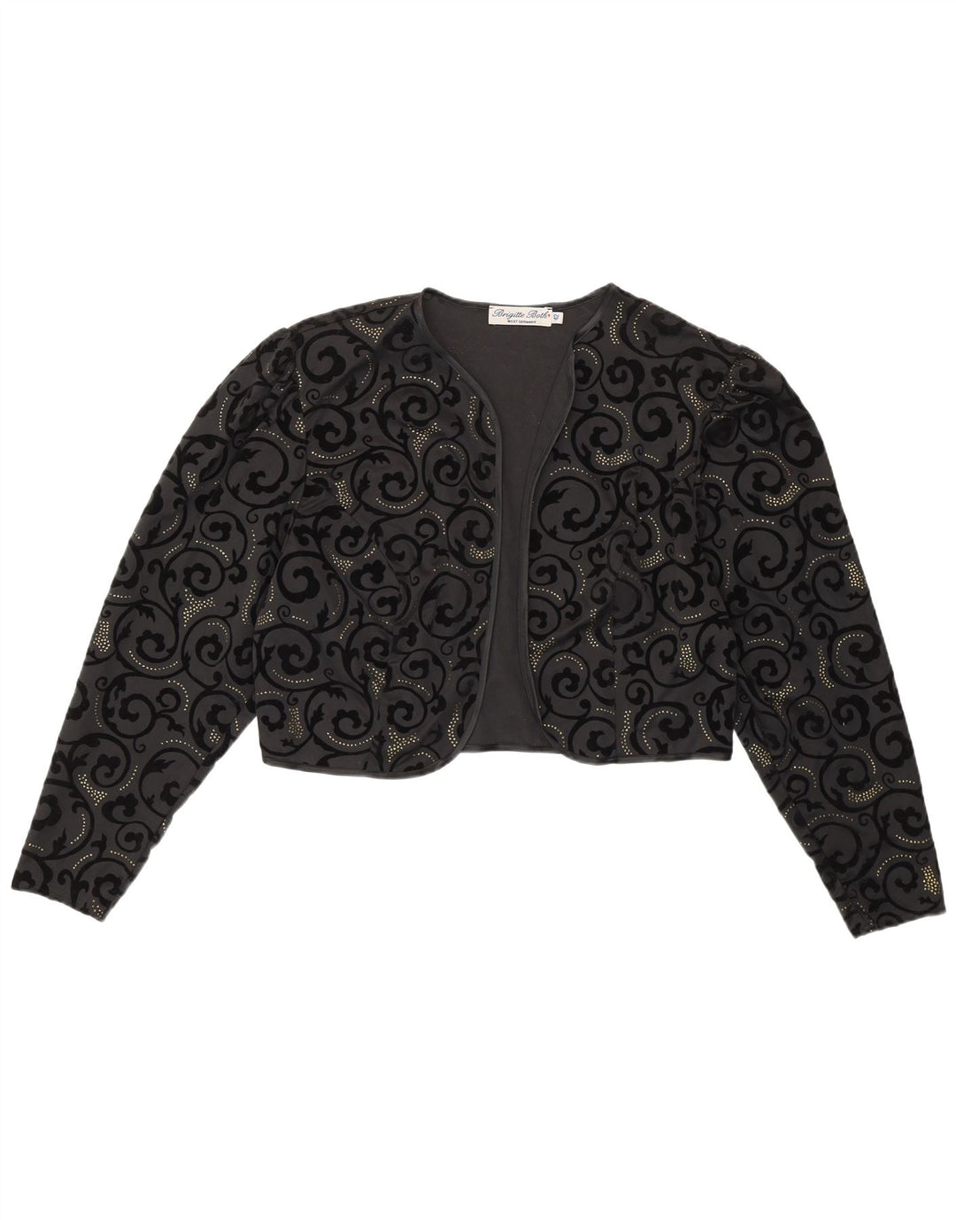 Brigitte Both Womens Bolero Top EU 42 Large Nero Paisley Poliestere