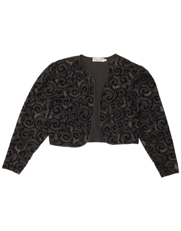 Brigitte Both Womens Bolero Top EU 42 Large Nero Paisley Poliestere