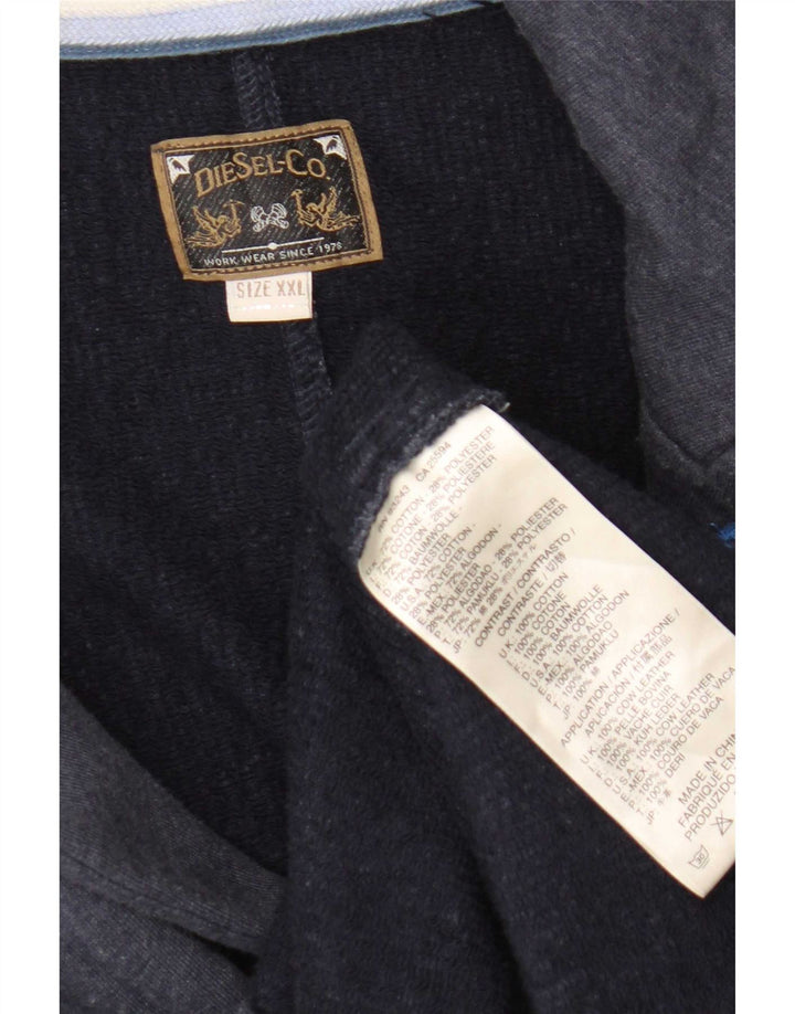 Giacca blazer doppiopetto da uomo Diesel UK 44 2XL Cotone blu navy