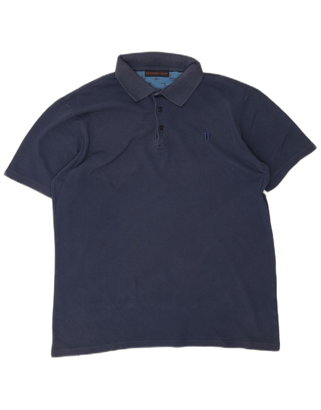 Polo Uomo Trussardi Jeans Large Blu Navy
