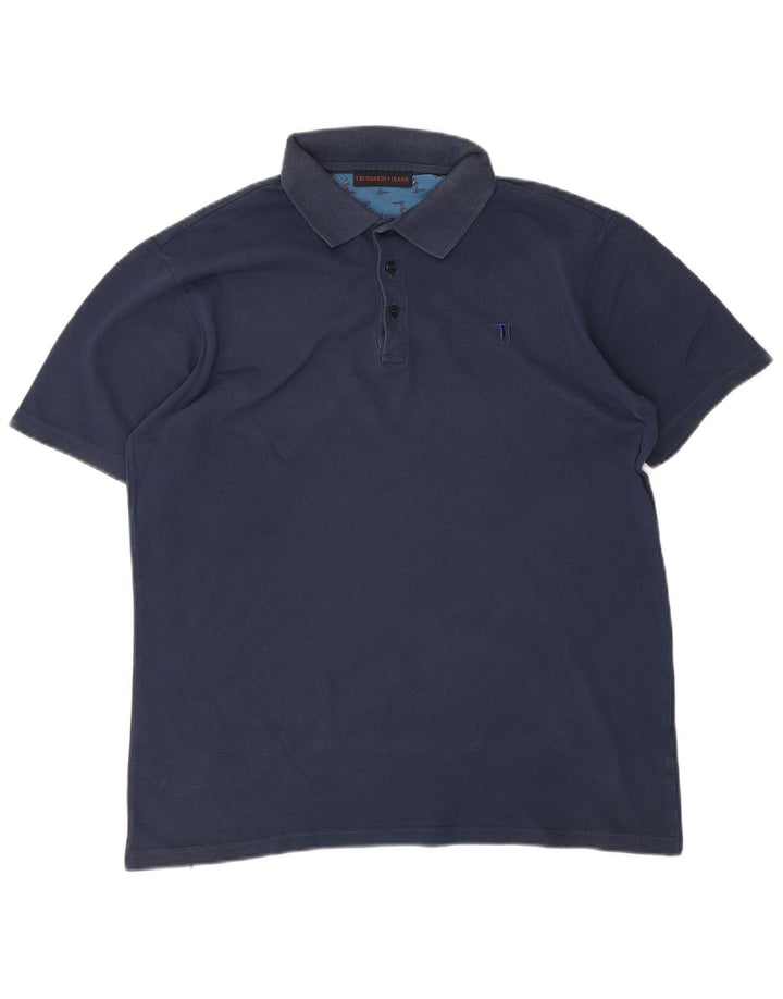 Polo Uomo Trussardi Jeans Large Blu Navy