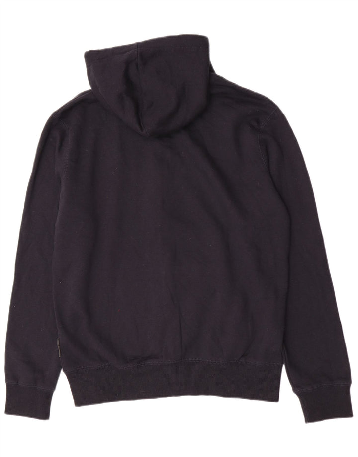 Maglione con cappuccio e zip da uomo French Connection in cotone blu navy medio
