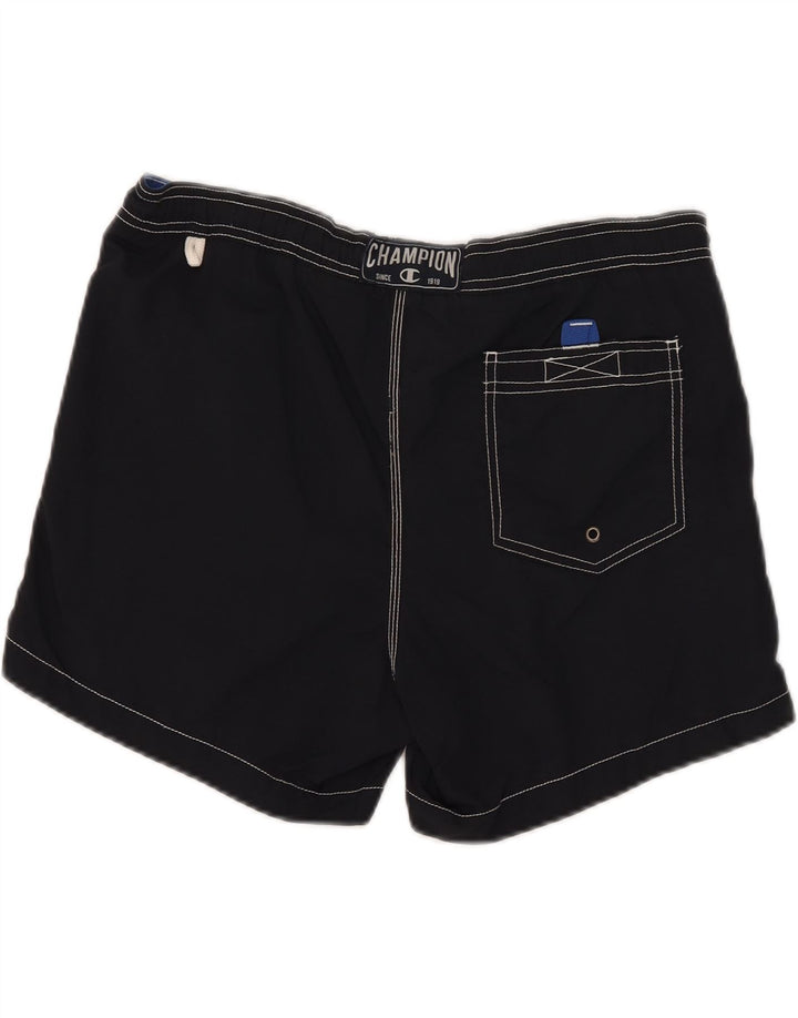 Pantaloncini da bagno da uomo Champion medi neri