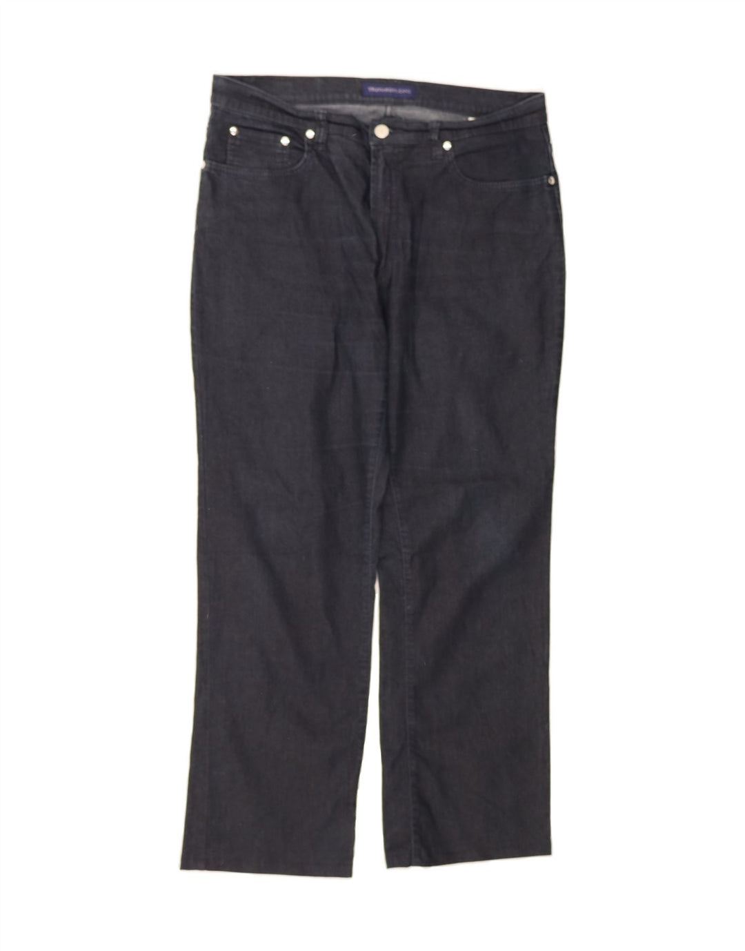 TRUSSARDI Womens Straight Jeans W34 L28 Navy Blue Cotton Vintage Trussardi and Second-Hand Trussardi from Messina Hembry 
