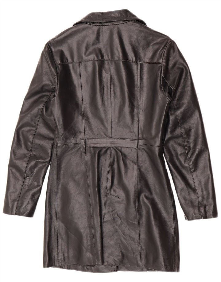 Cappotto in pelle da donna BAYSIDE UK 10 Piccolo in pelle nera