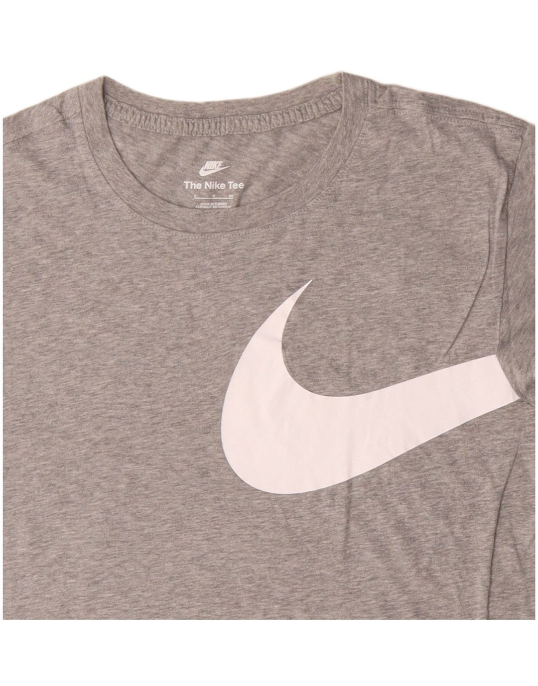 T-shirt grafica da uomo NIKE Top piccolo in cotone chiazzato grigio