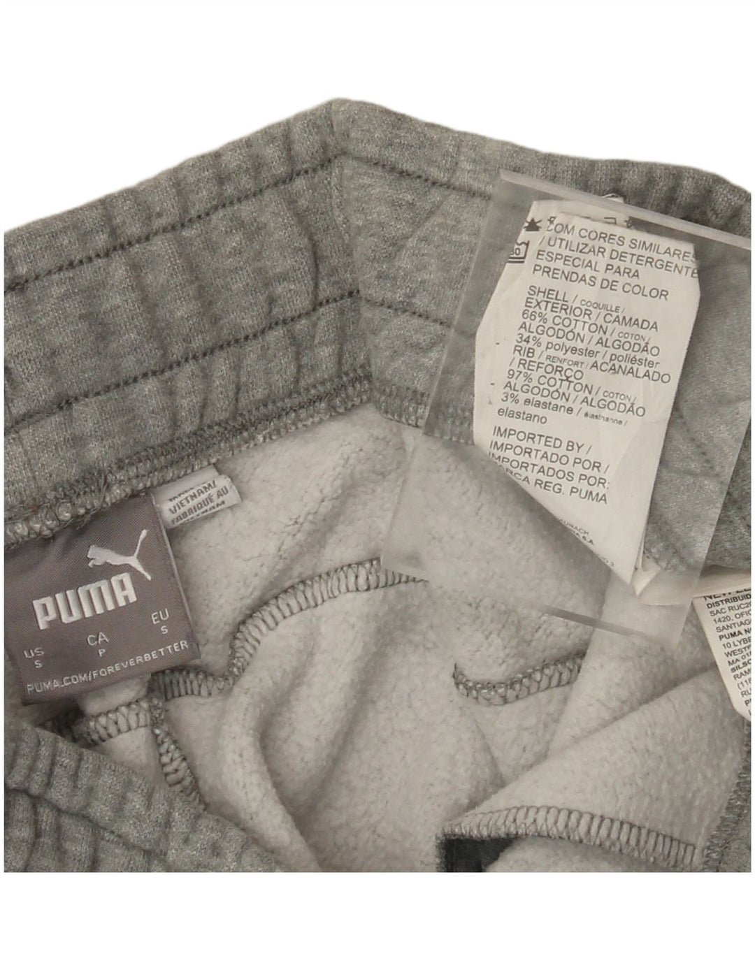Pantaloni da tuta con grafica PUMA da uomo Joggers piccoli in cotone grigio