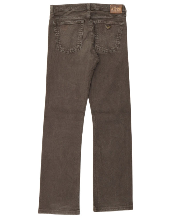 Jeans dritti da donna ARMANI W26 L29 cotone kaki