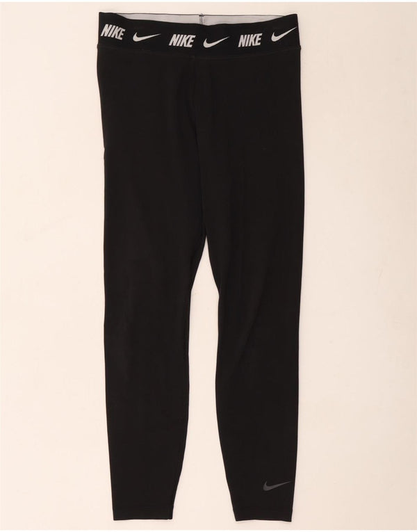 Leggings grafici Nike da donna attillati UK 16 grande cotone nero