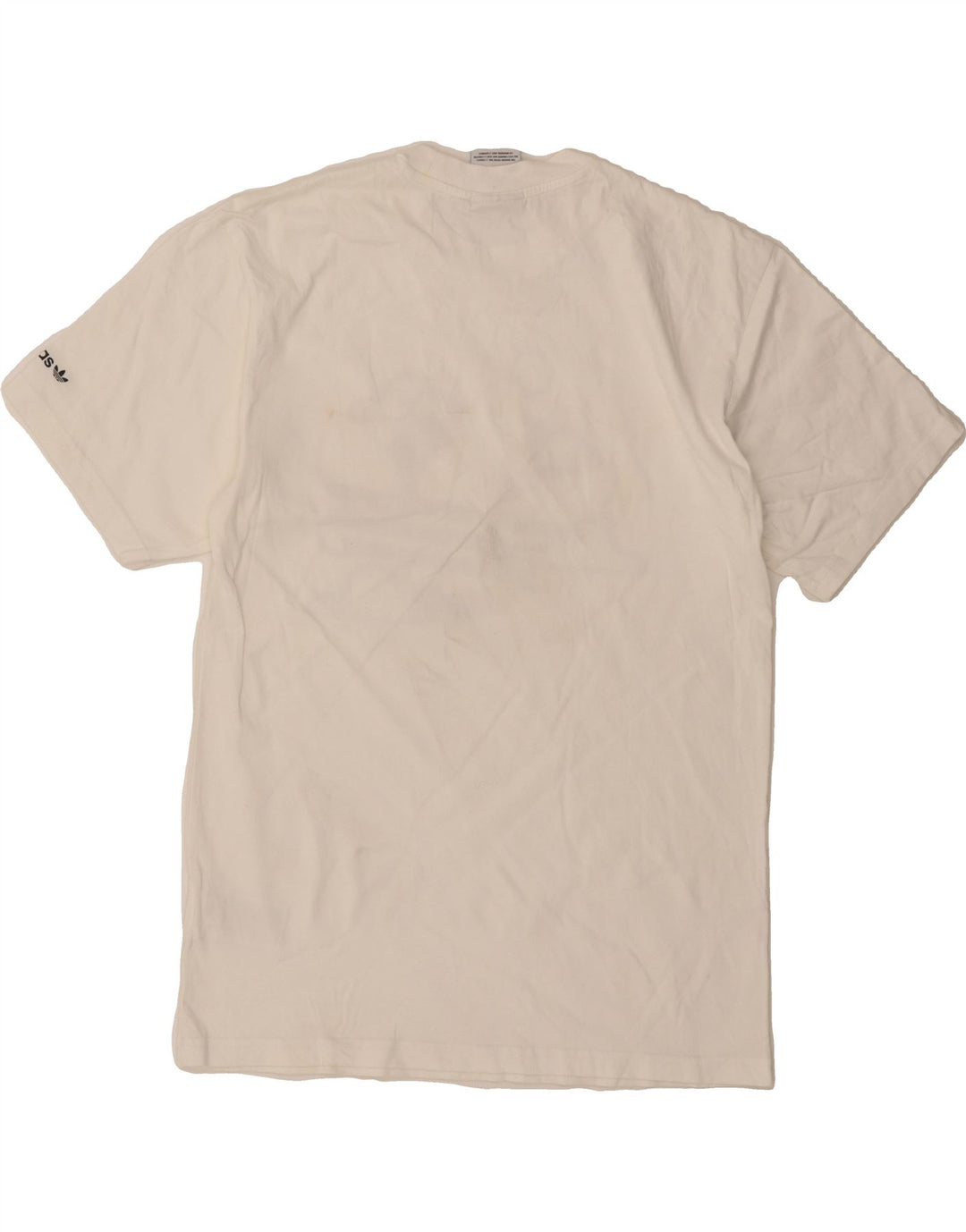 ADIDAS Mens Graphic T-Shirt Top Small White Cotton Vintage Adidas and Second-Hand Adidas from Messina Hembry 
