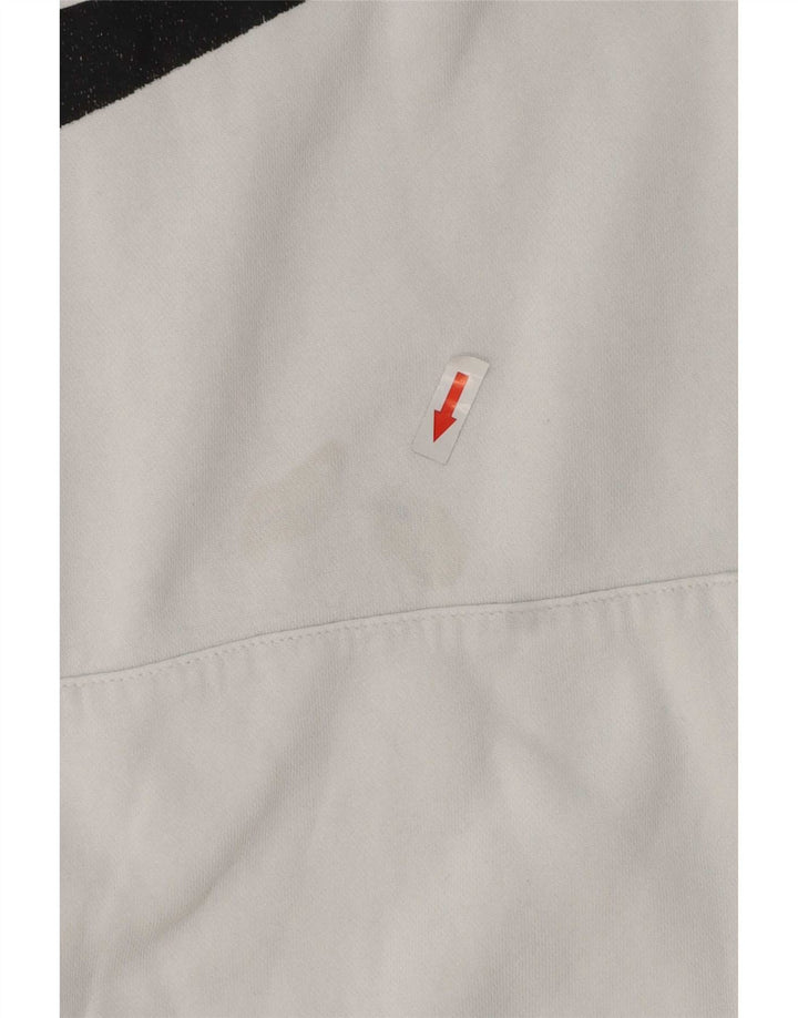 Felpa con cappuccio grafica da uomo Nike Large in cotone bianco