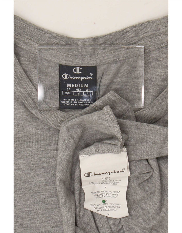 T-shirt da uomo Champion Top in cotone mélange grigio medio