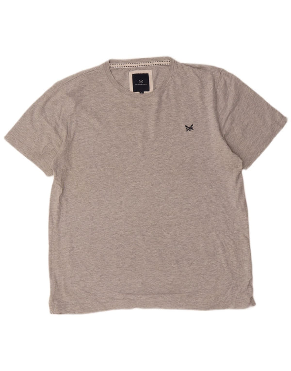 Crew Clothing T-shirt da uomo Top grande in cotone grigio