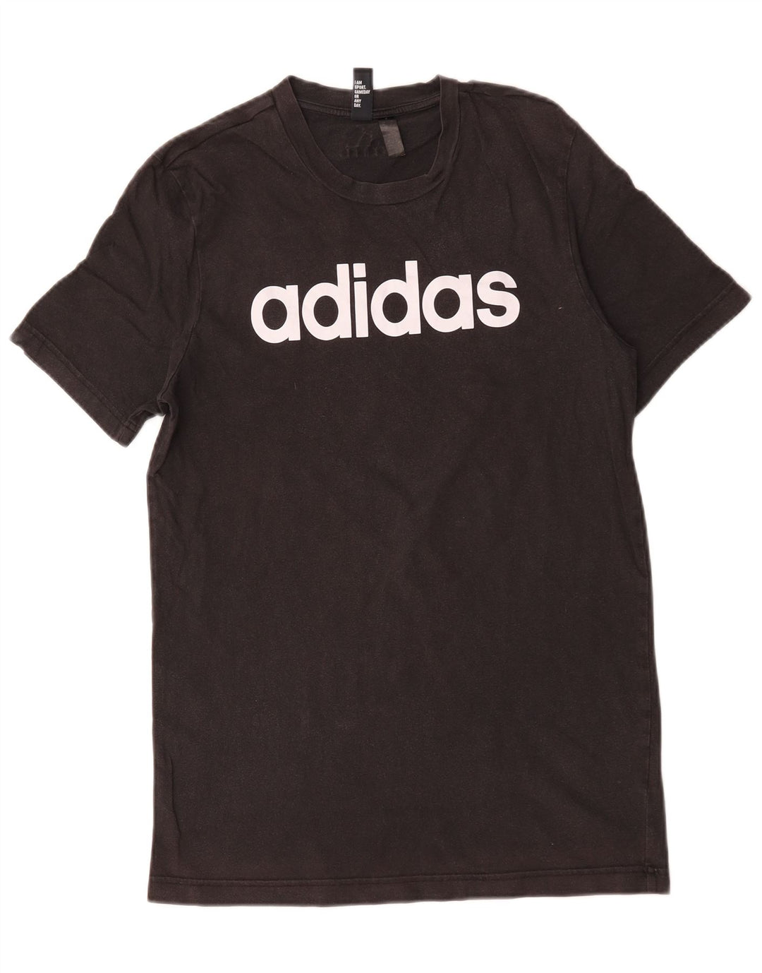 T-shirt grafica da uomo Adidas Top in cotone nero medio