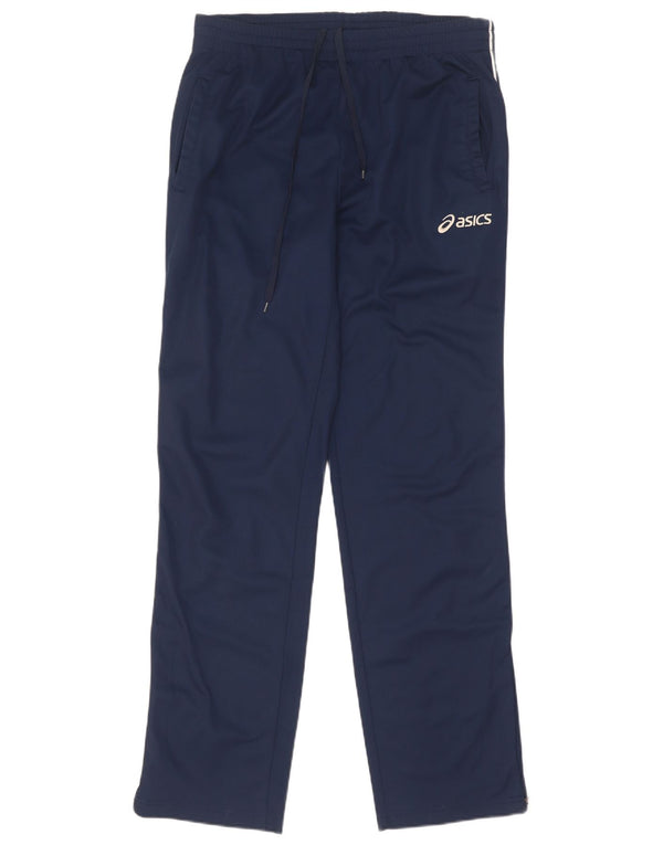 Pantaloni da tuta da uomo Asics grandi in poliestere blu navy
