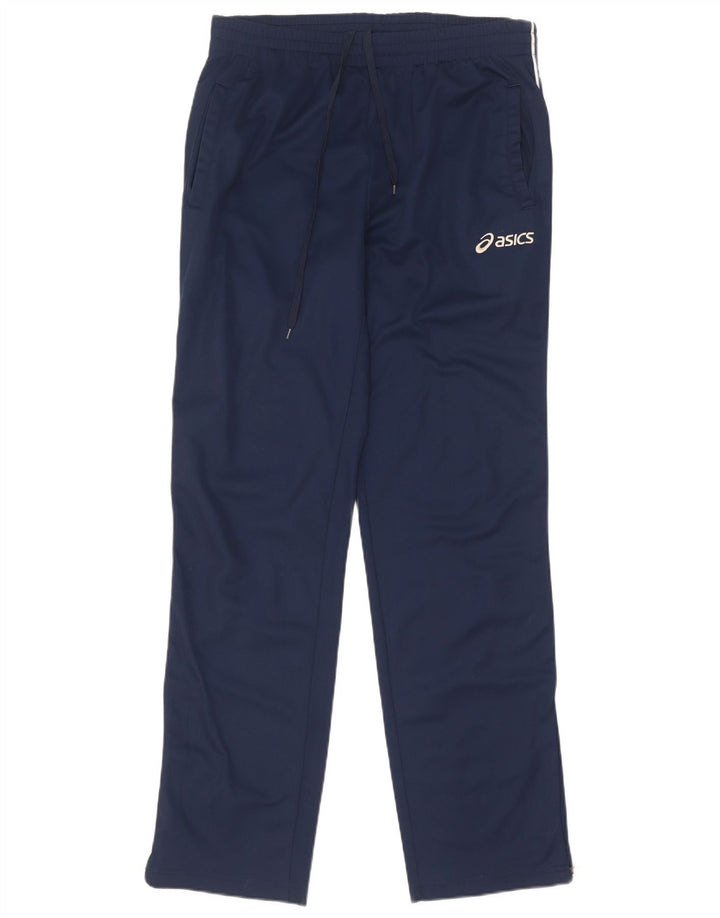 Pantaloni da tuta da uomo Asics grandi in poliestere blu navy