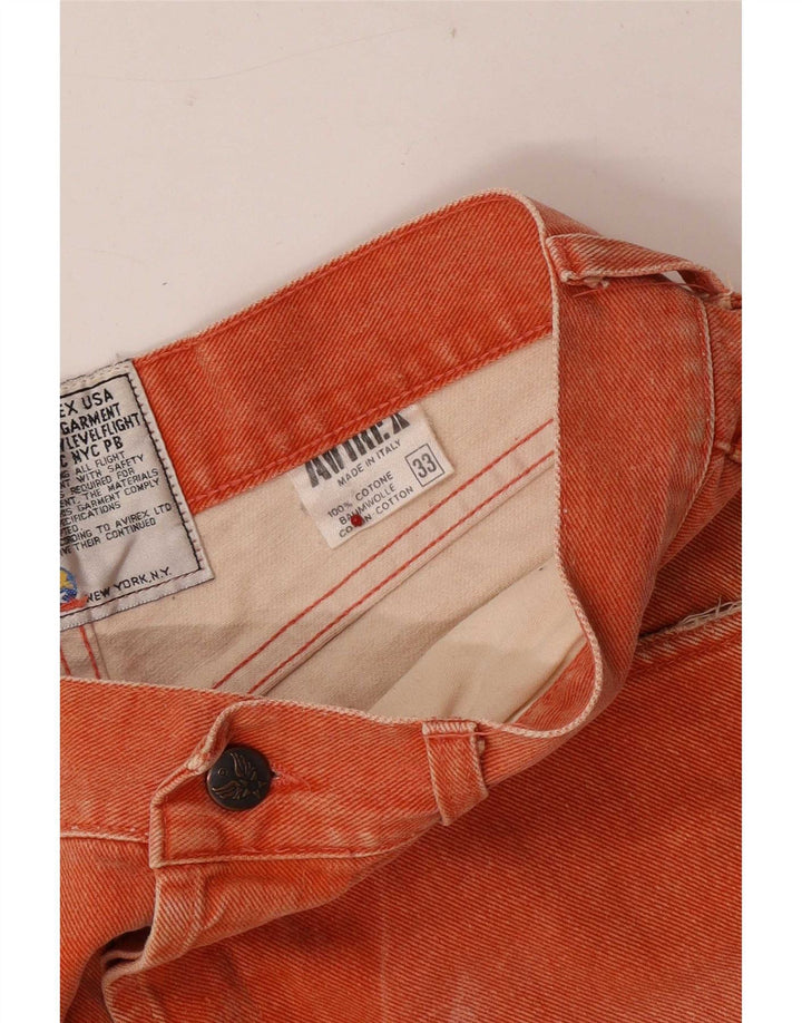 Jeans dritti da uomo Avirex W33 L29 cotone arancione
