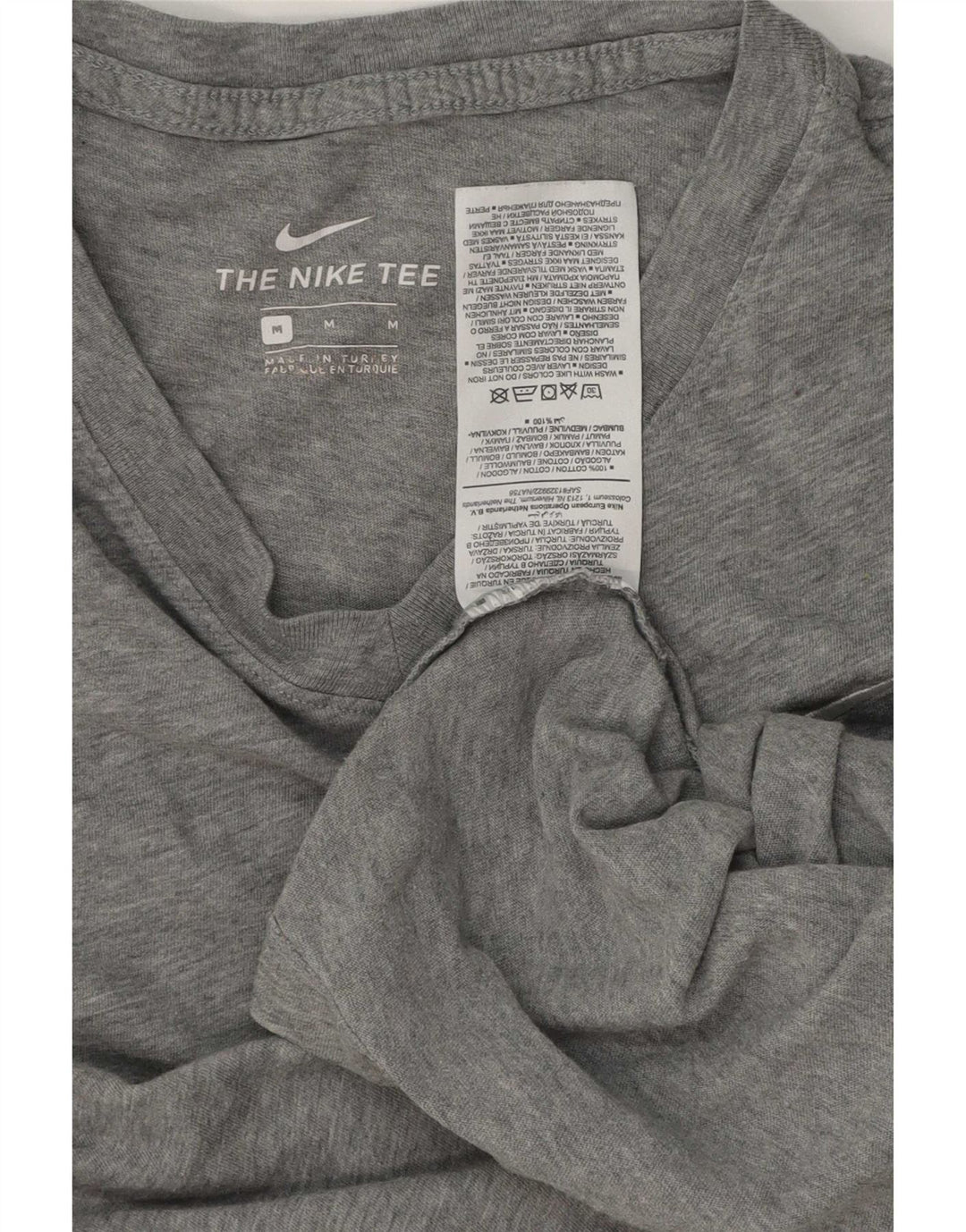 T-shirt Nike da uomo in cotone mélange grigio medio