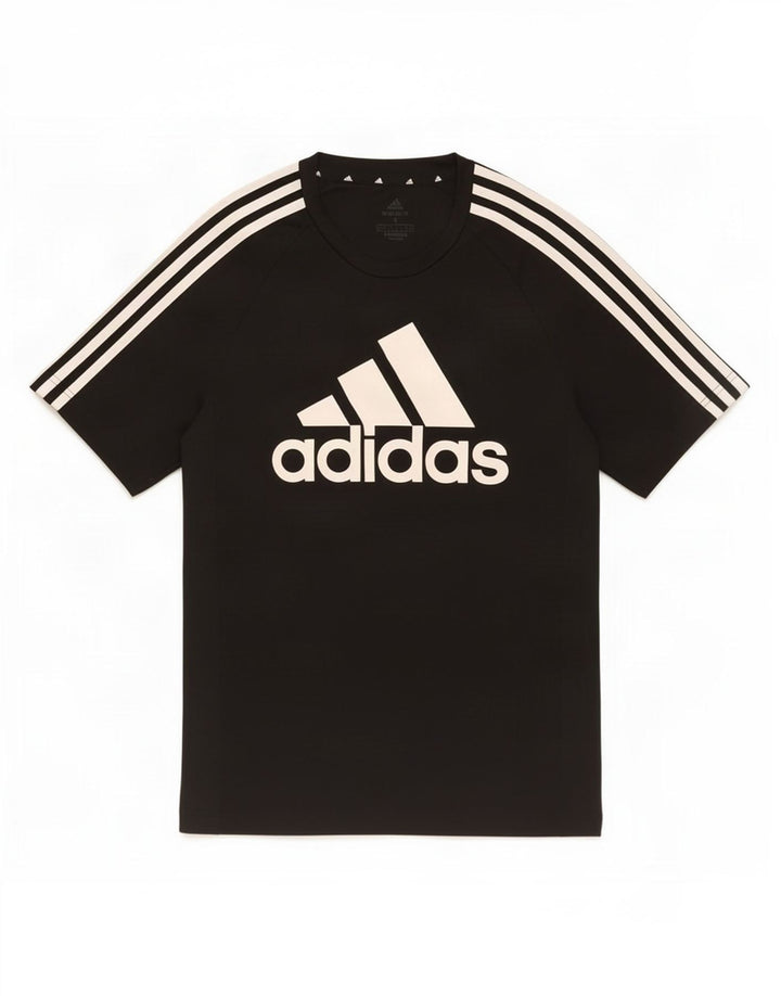 T-shirt grafica Adidas Aeroready da uomo, piccola, in poliestere nero