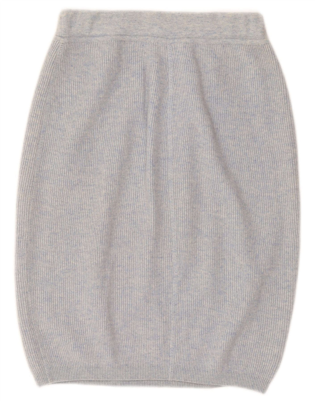 Gonna a palloncino vintage da donna in maglia grande W32 in lana blu