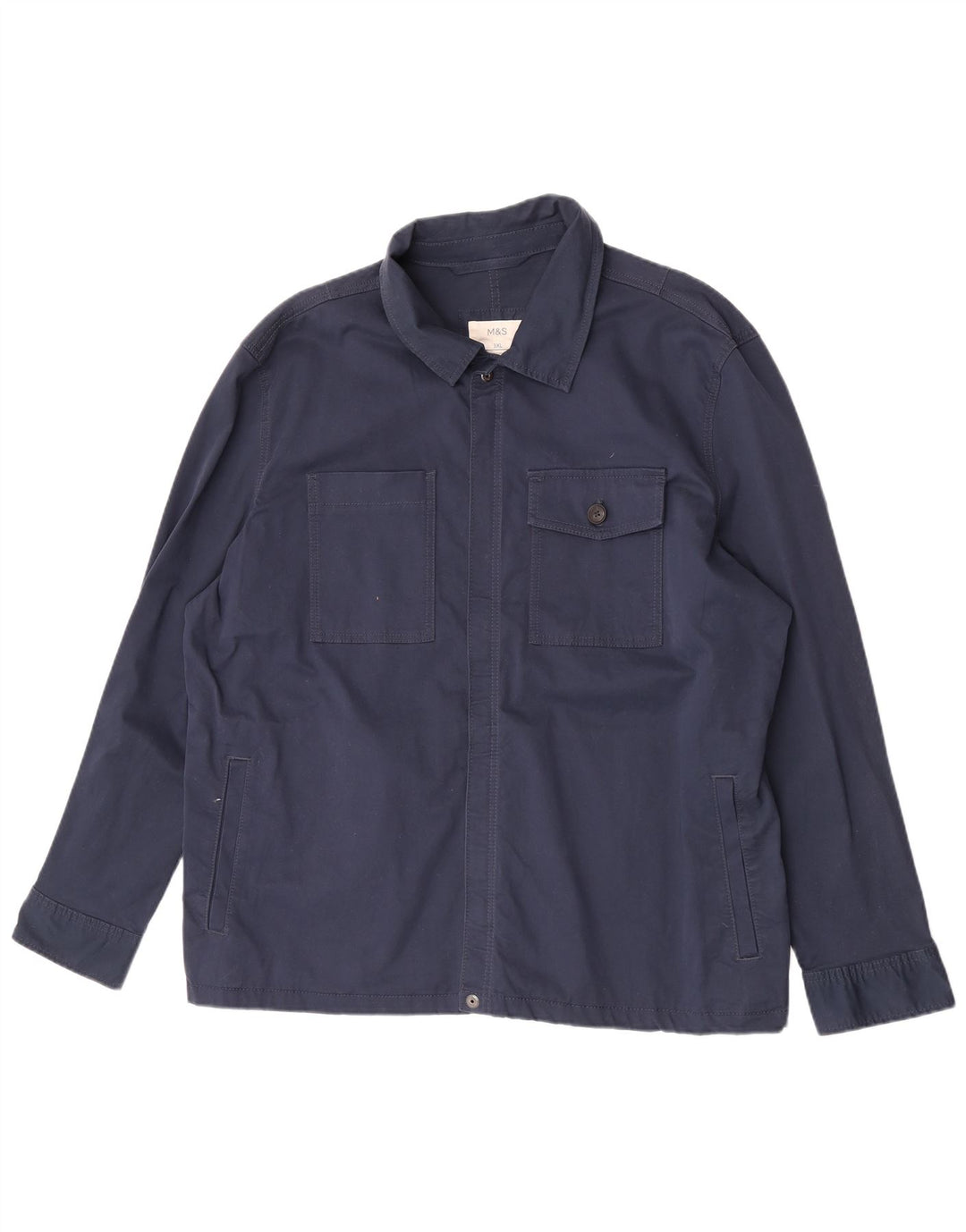 Camicia overshirt da uomo Marks & Spencer 3XL cotone blu navy