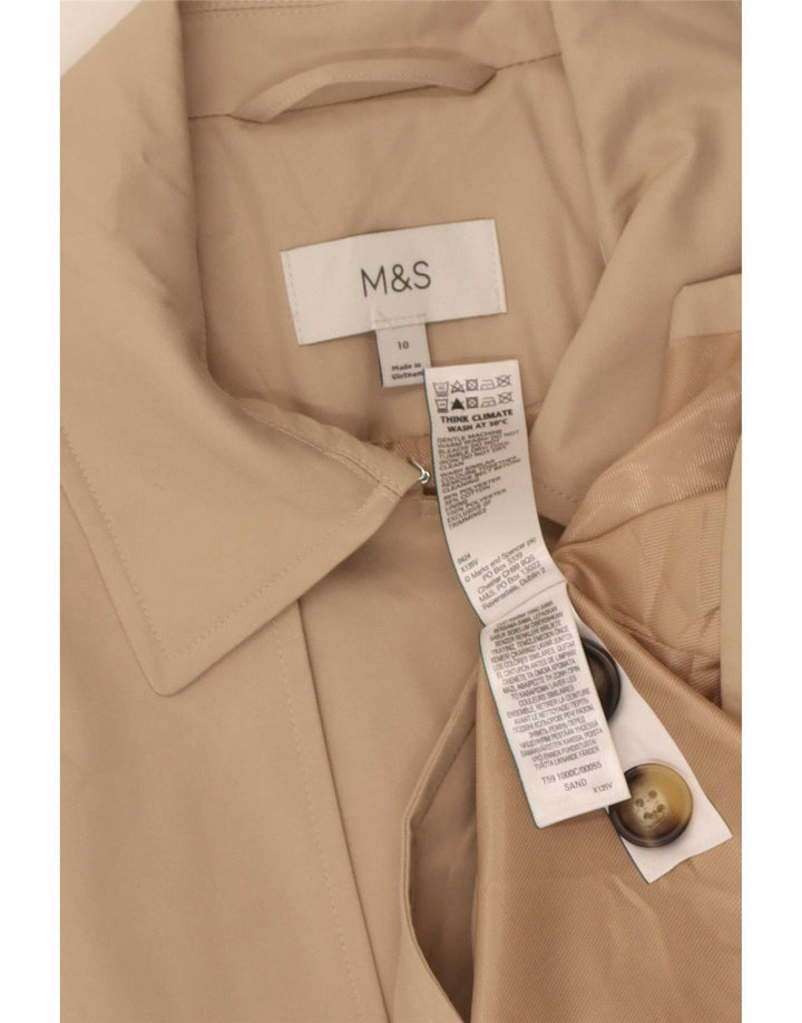Trench doppiopetto da donna Marks & Spencer UK 10 piccolo Beige