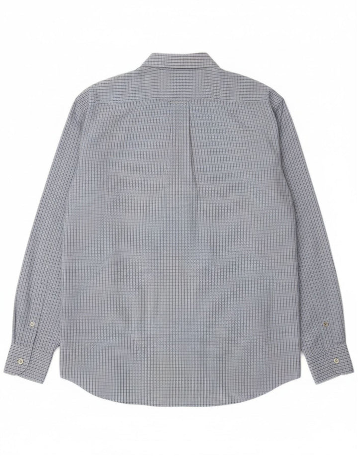 Camicia da uomo Regular Fit Harmont & Blaine XL in cotone a quadretti blu