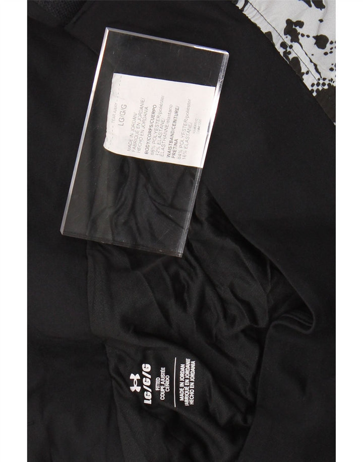 Pantaloncini sportivi aderenti con motivo astratto da donna UNDER ARMOUR UK 14 Large Grigio