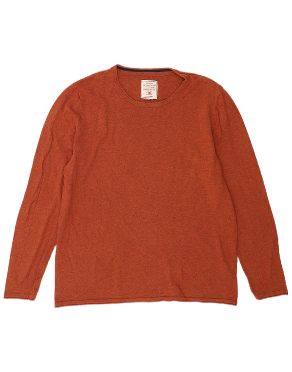 Fat Face Top da uomo a maniche lunghe XL in cotone marrone