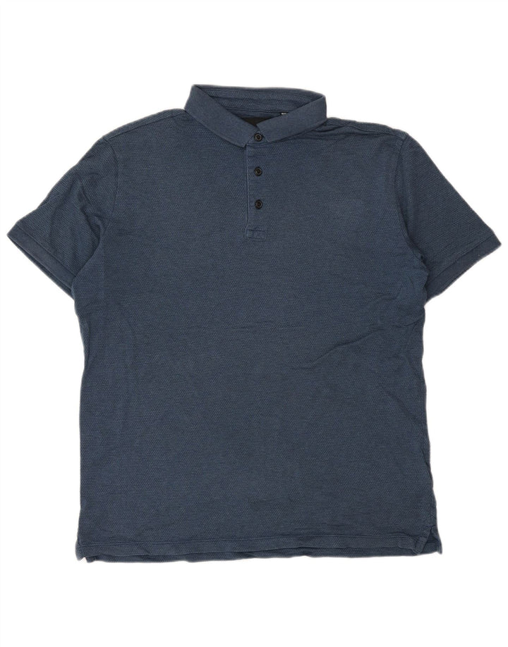 Polo da uomo Superdry in cotone blu navy medio