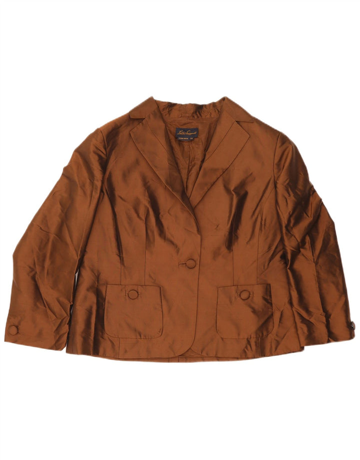 LUISA SPAGNOLI Giacca Blazer da Donna con Manica a 3/4 Bottoni IT 50 Large Marrone