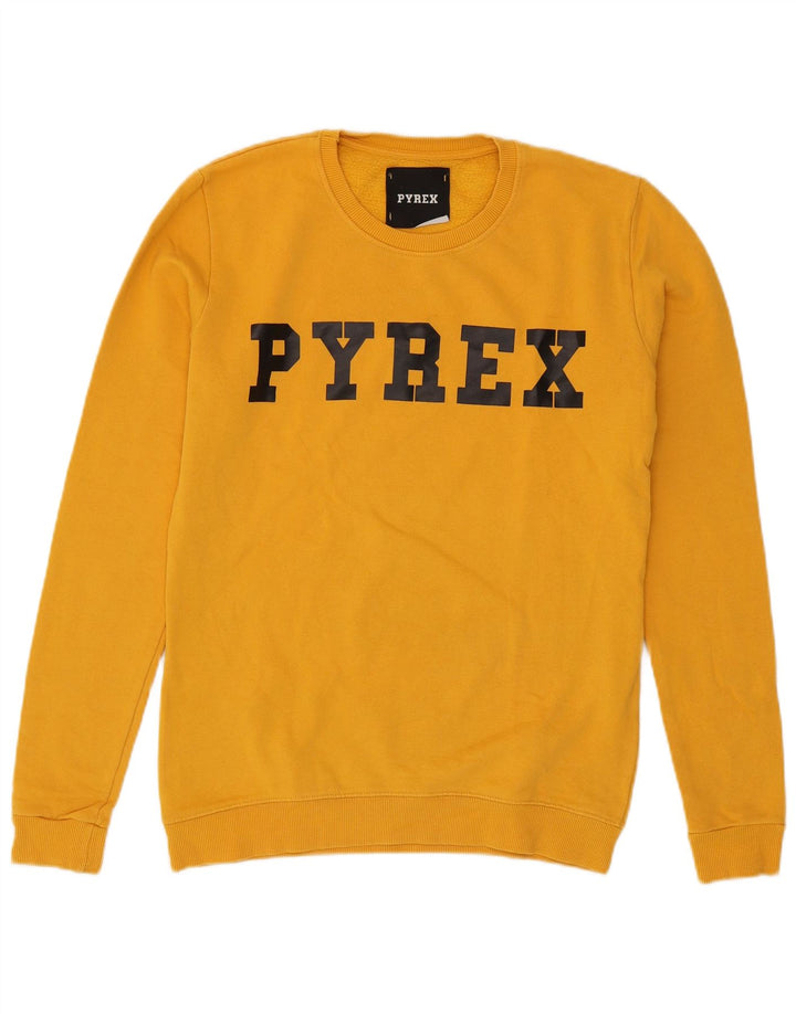 Pyrex Felpa grafica da uomo Maglione piccolo cotone giallo