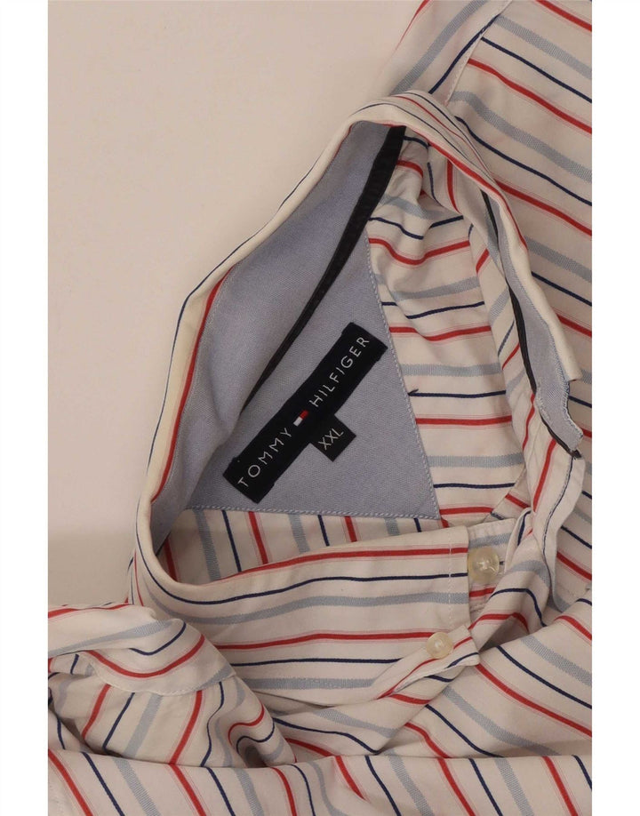 Camicia da uomo Tommy Hilfiger 2XL a righe bianche