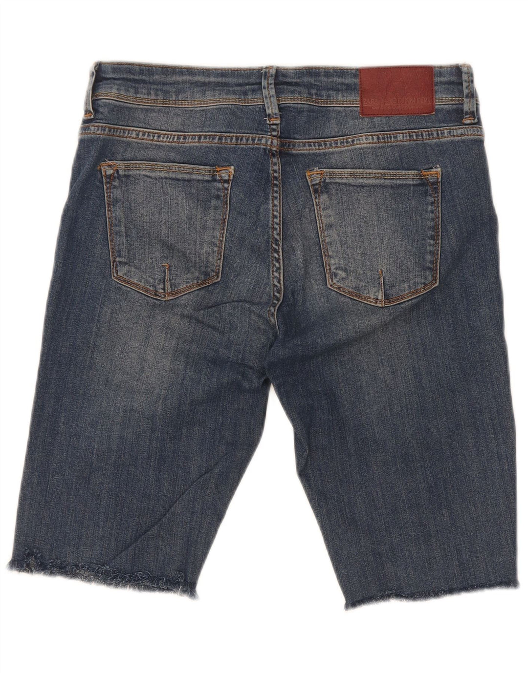 Pantaloncini di jeans invecchiati Zara da donna EU 38 piccoli W28 blu