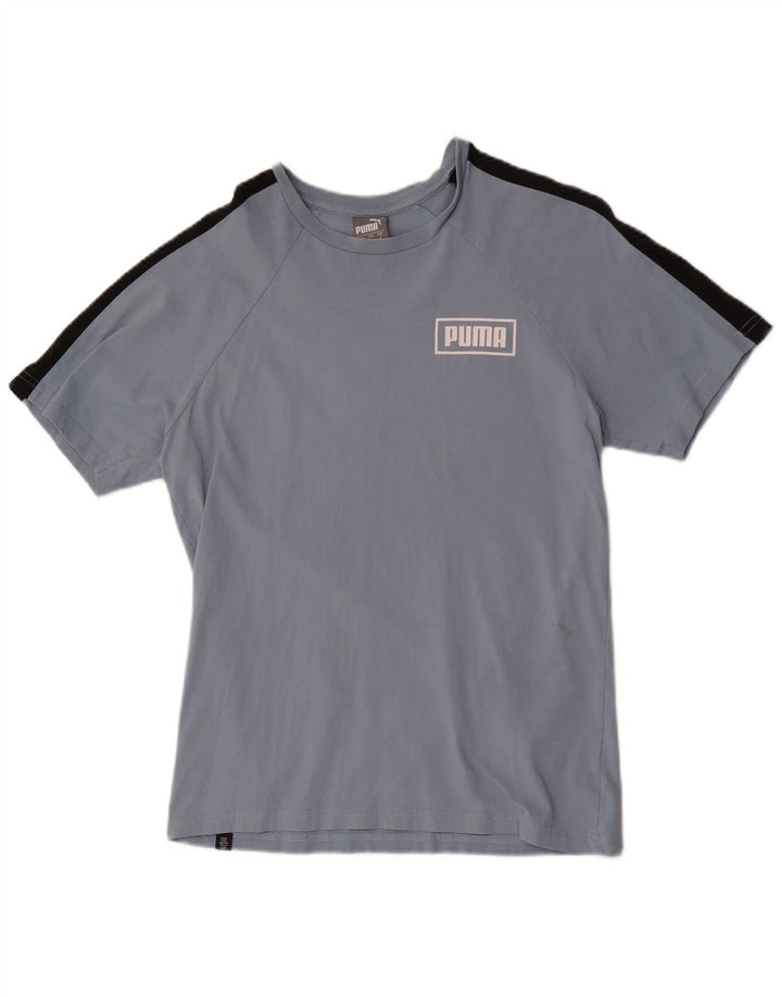 T-shirt grafica da uomo Puma Top Small Blue Colourblock