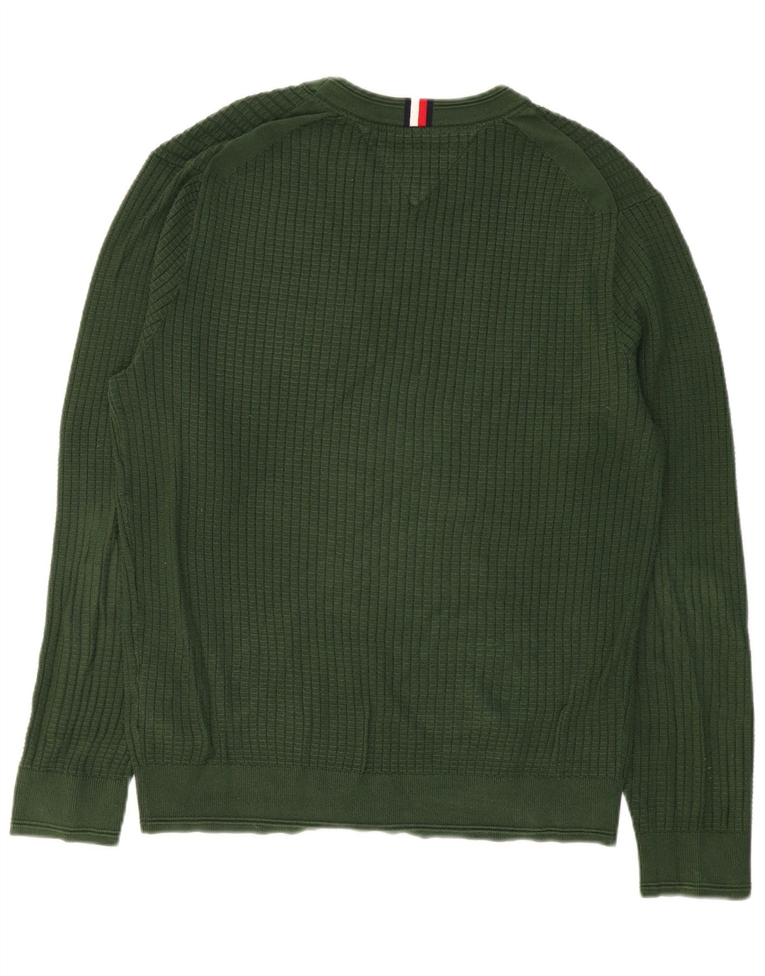 TOMMY HILFIGER Maglione da uomo girocollo grande cotone verde